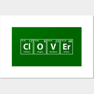 Clover (Cl-O-V-Er) Periodic Elements Spelling Posters and Art